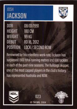 2022 NRL Elite #023 Josh Jackson Back
